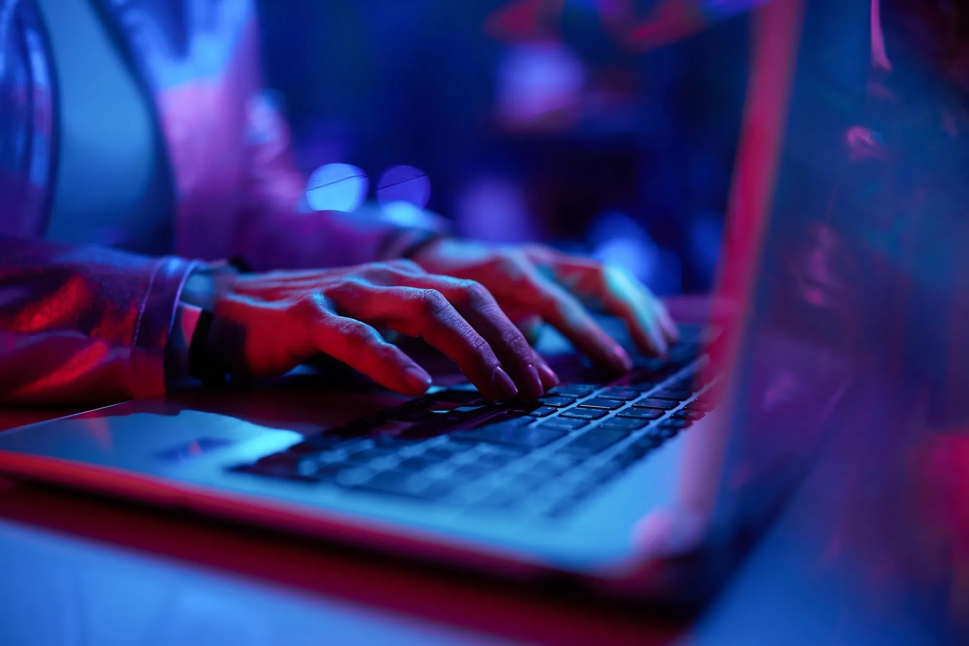 Typing on a keyboard 