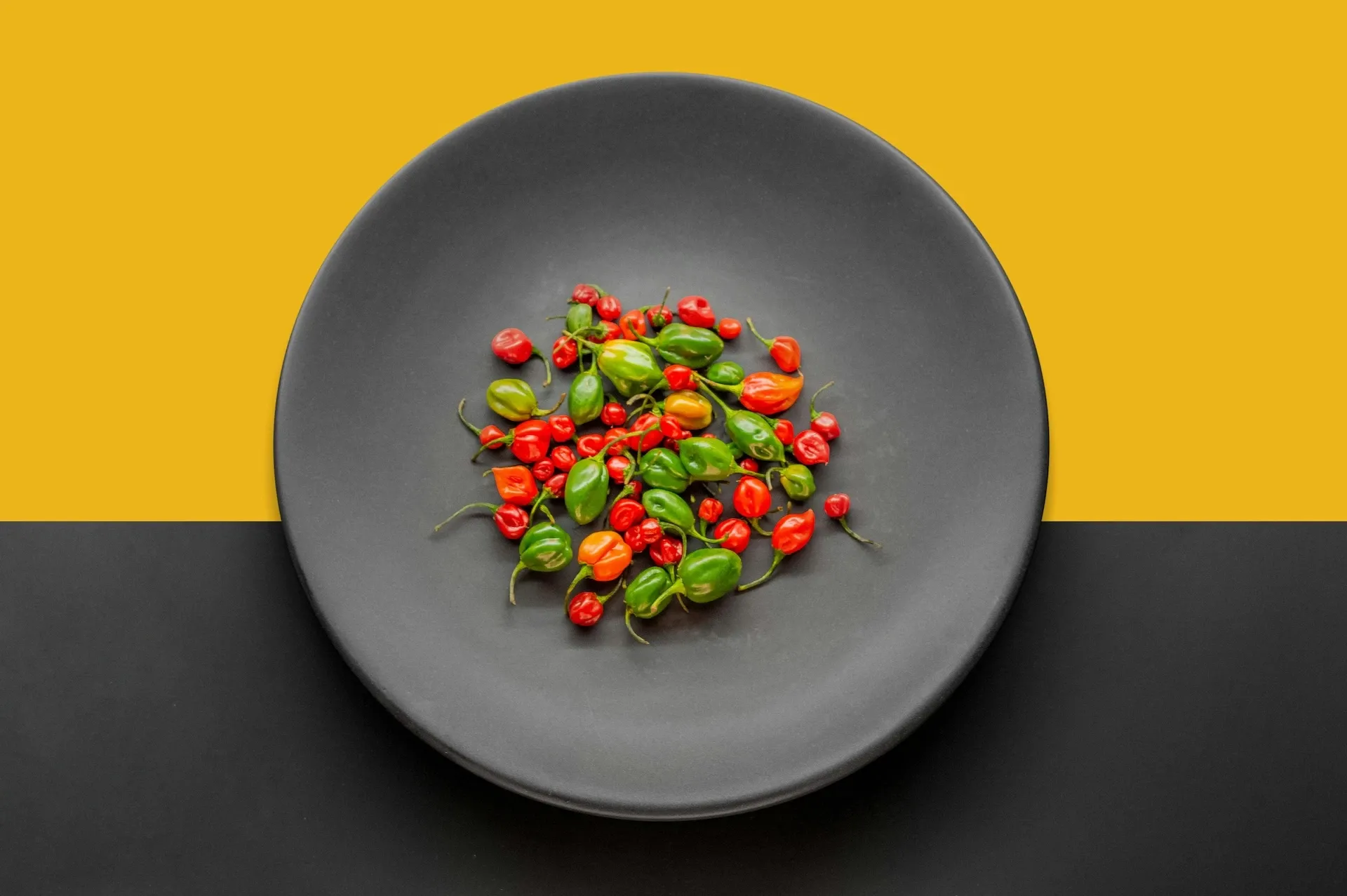 Chili peppers on a plate 