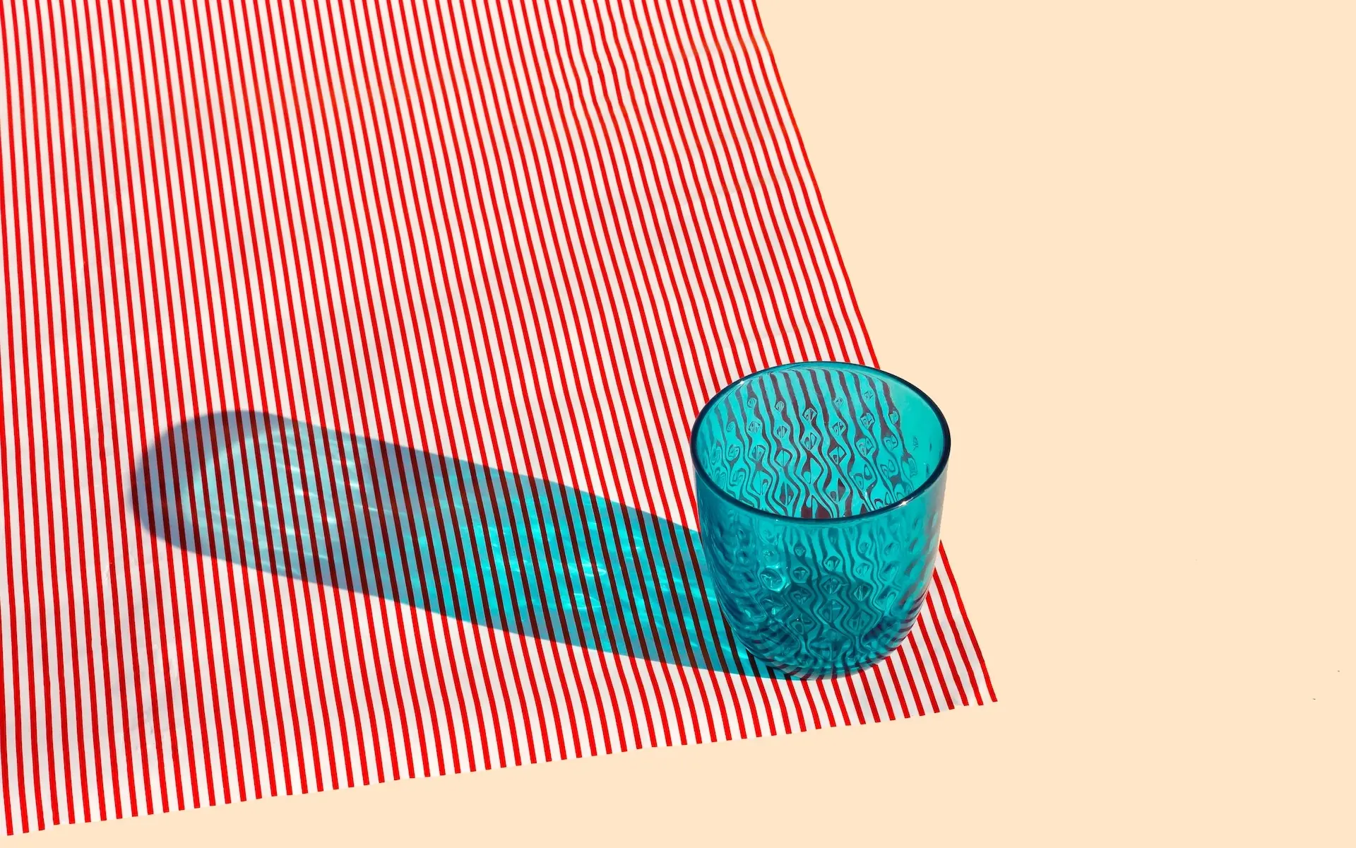 Glass on a beach towel 