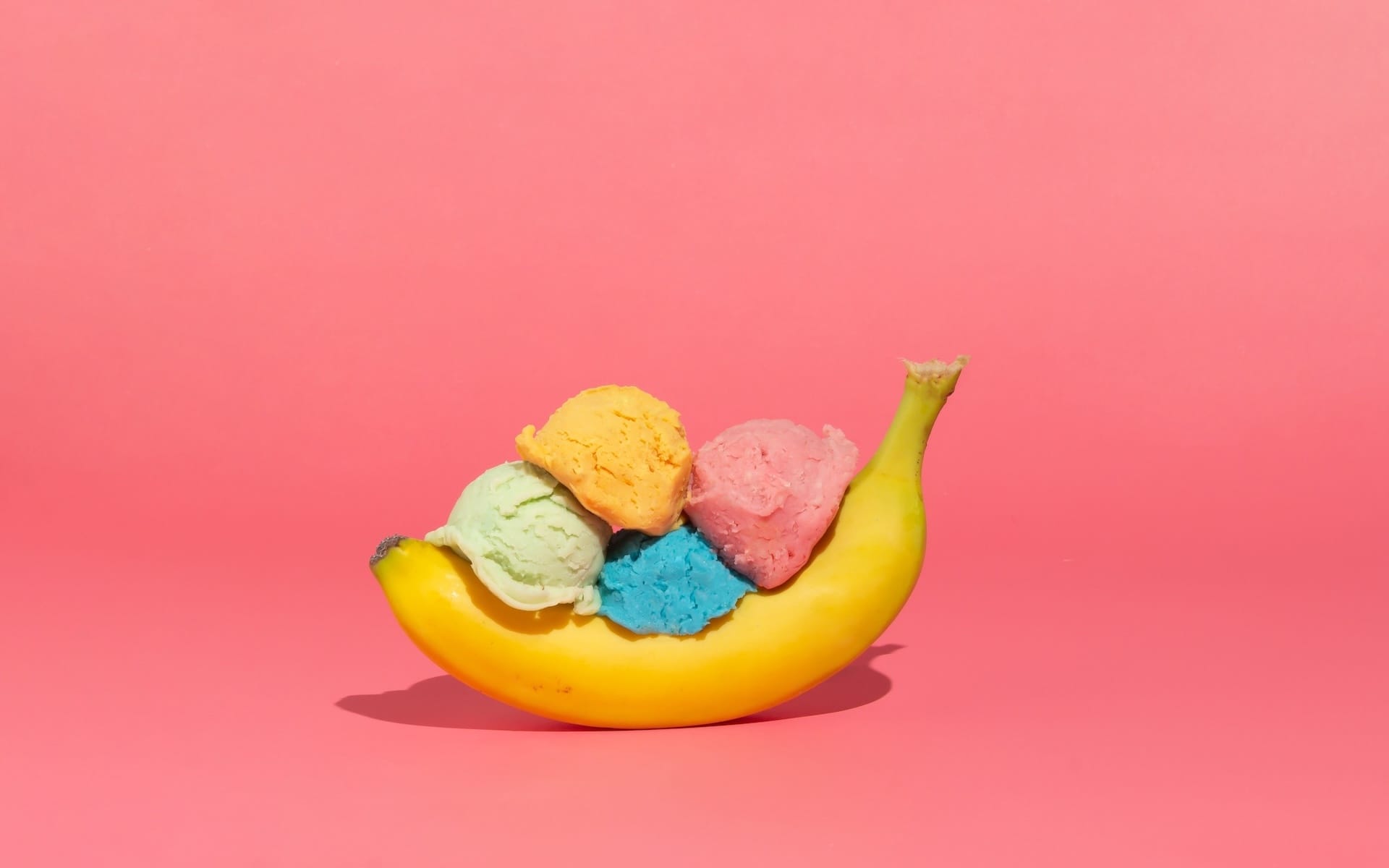 Ice cream on a banana