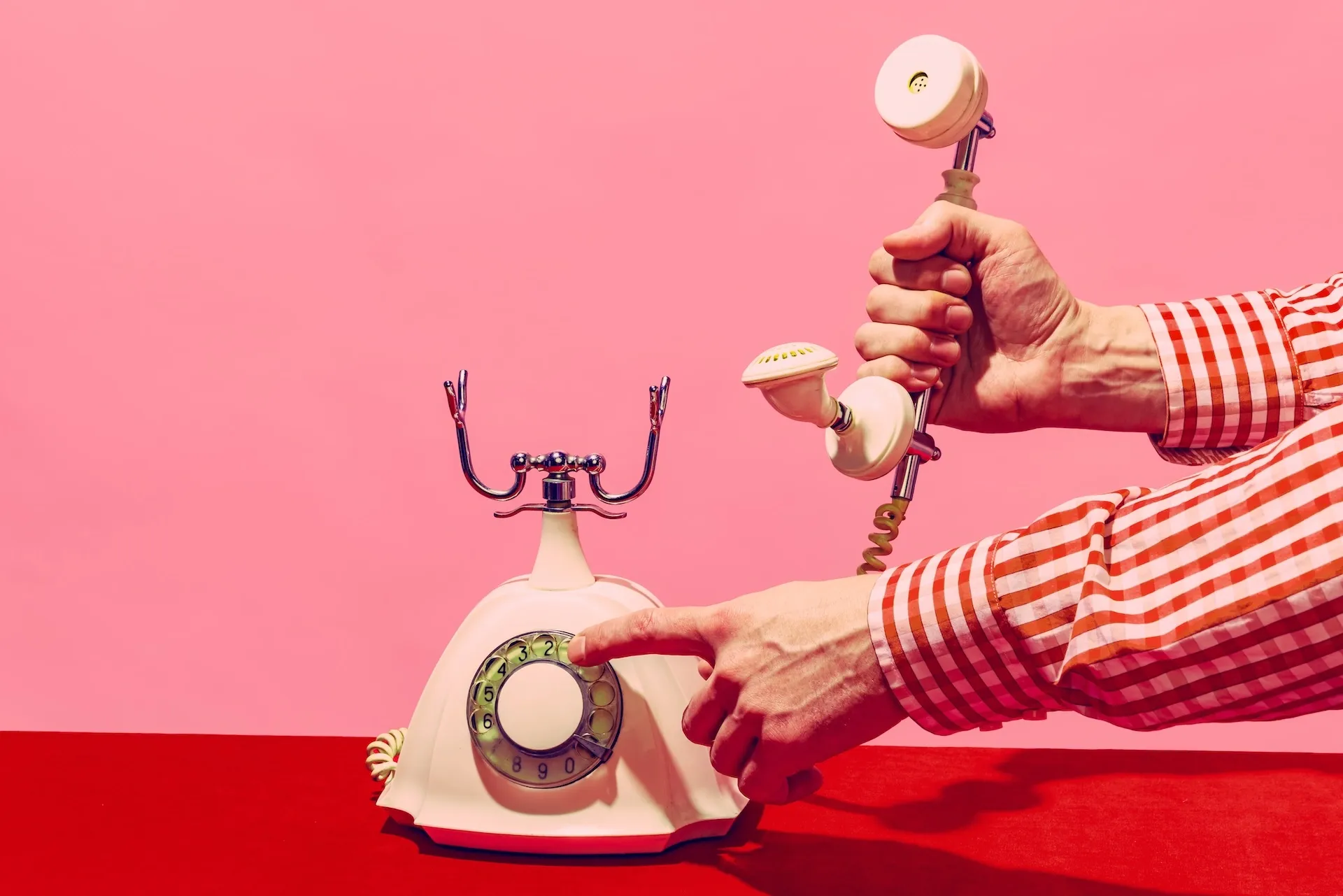 Using a rotary telephone