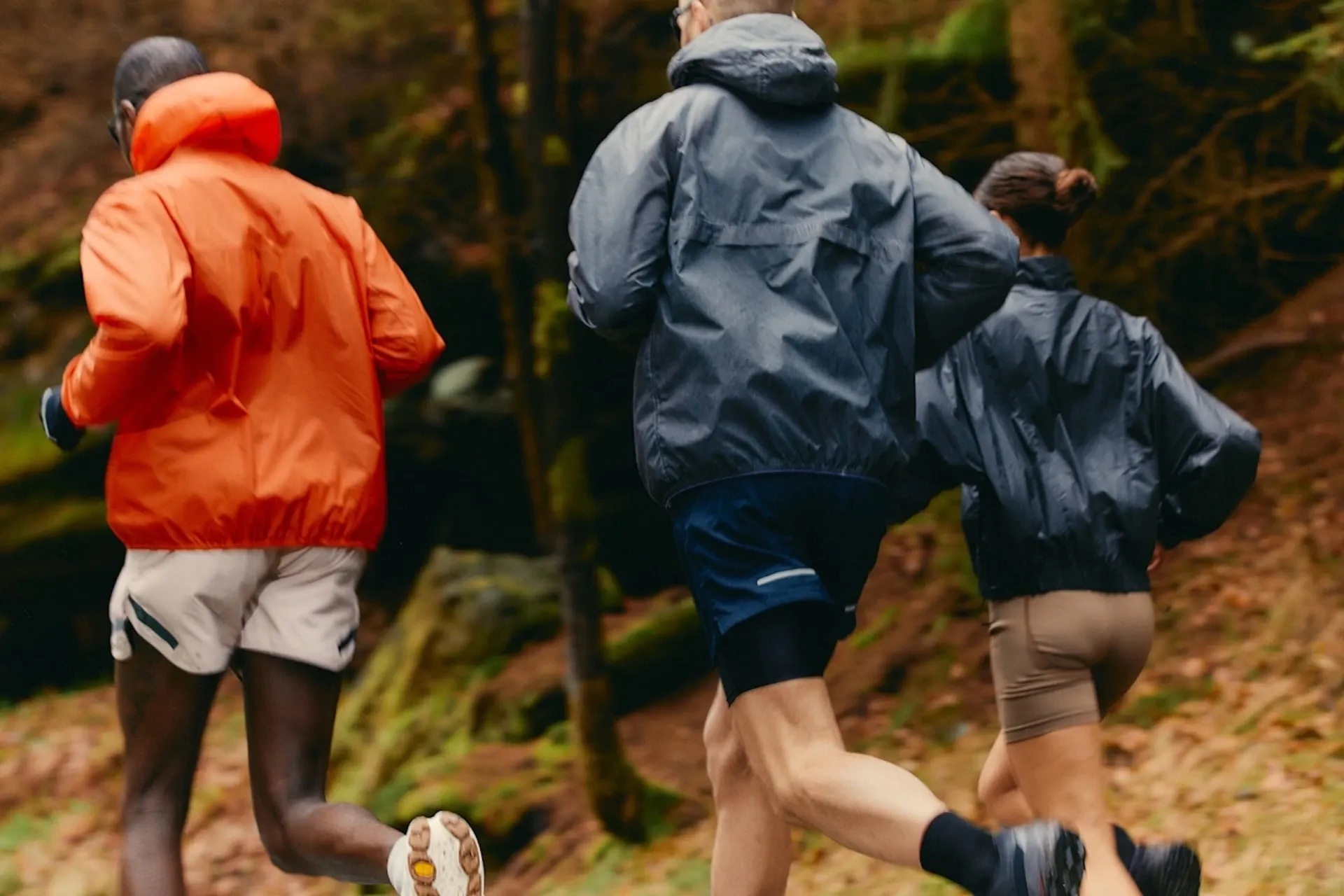 A group of people jogging together