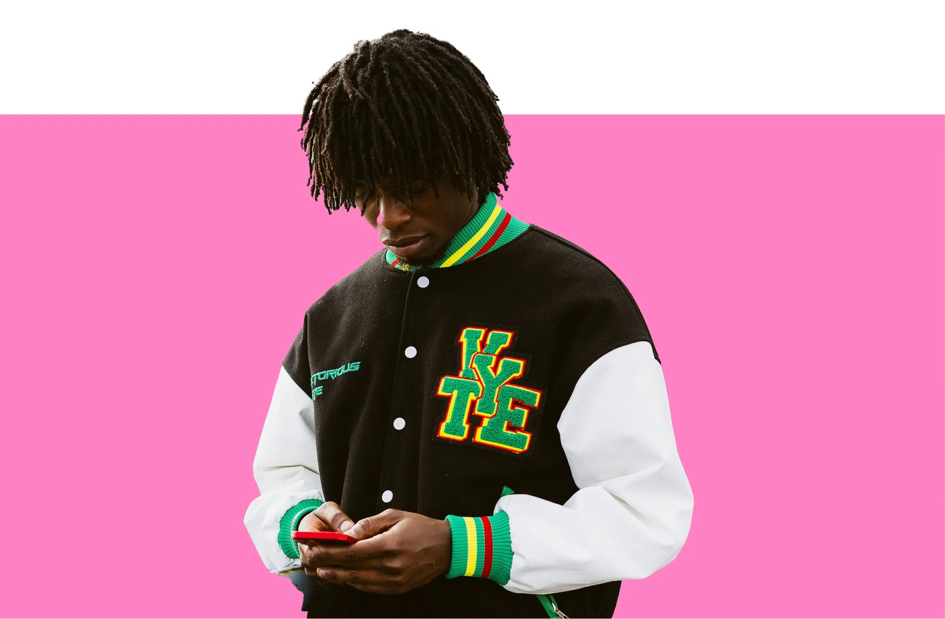 Man looking at his mobile phone