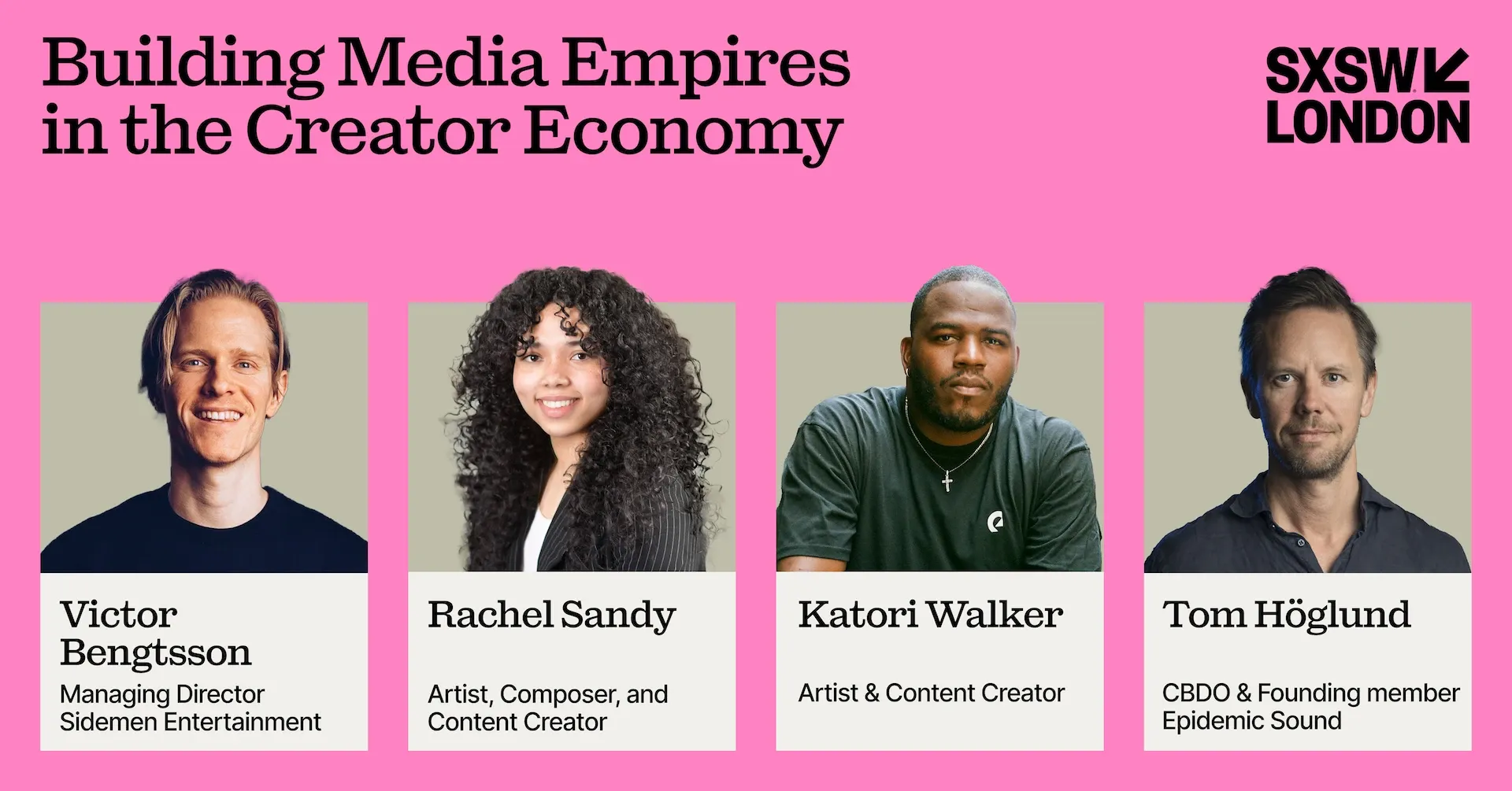 Victor Bengtsson, Rachel Sandy, Katori Walker, and Tom Höglund