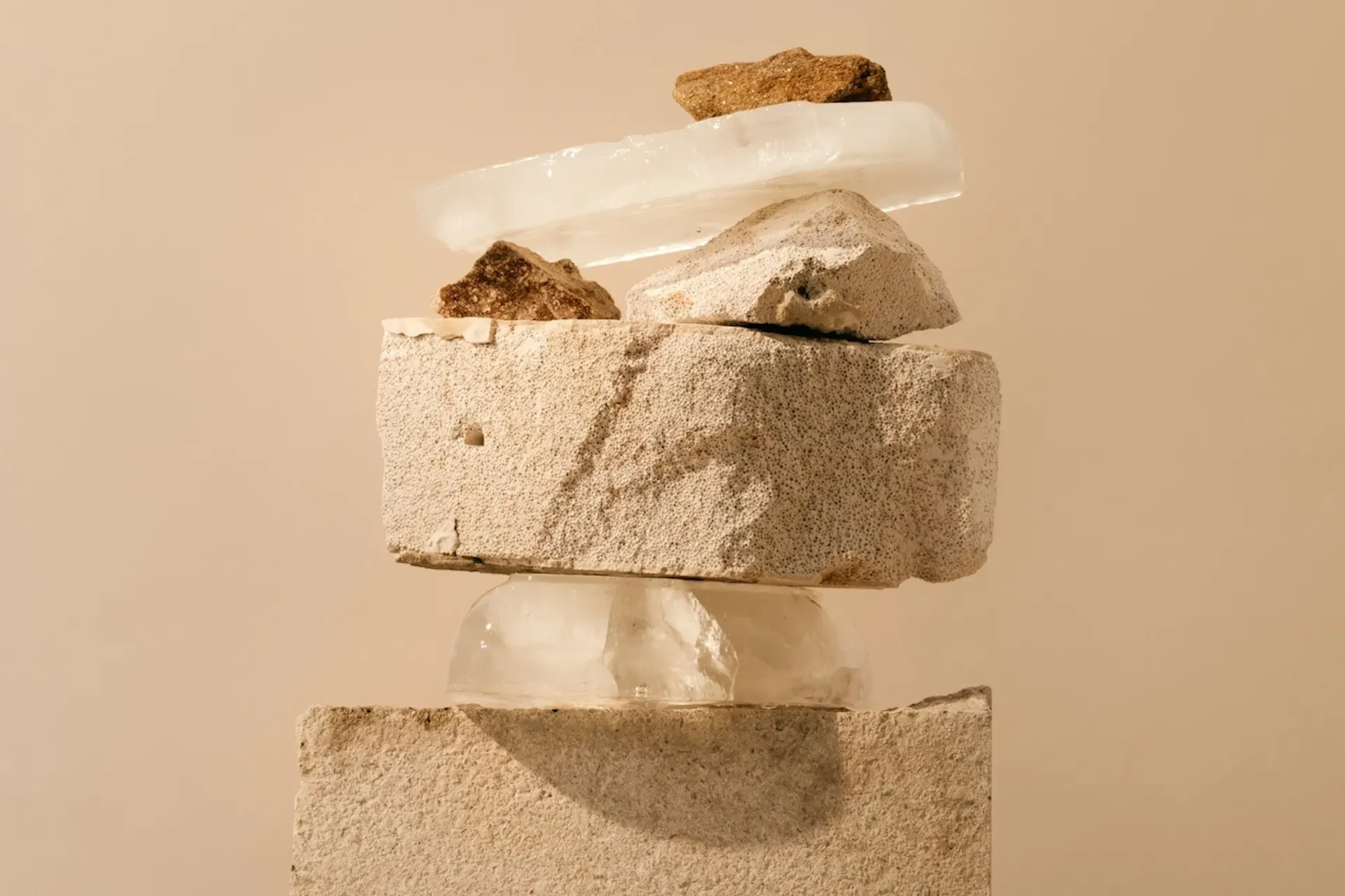 Small stones stacked atop one another