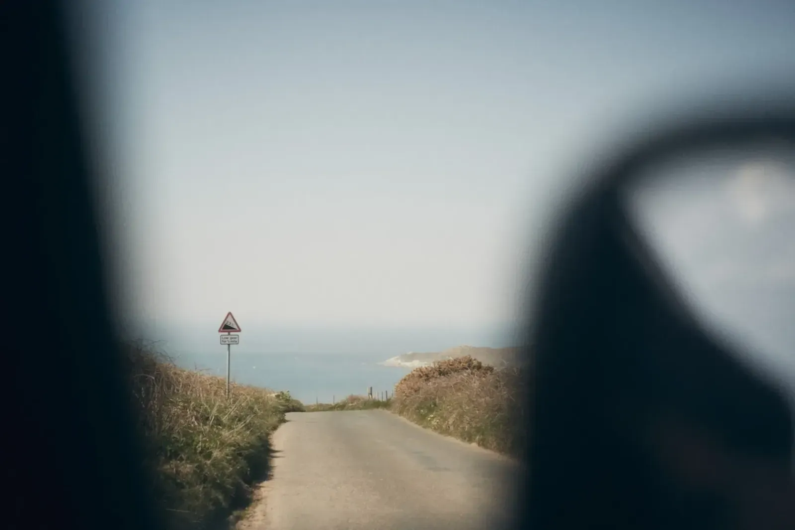 Driving in a car to the coast