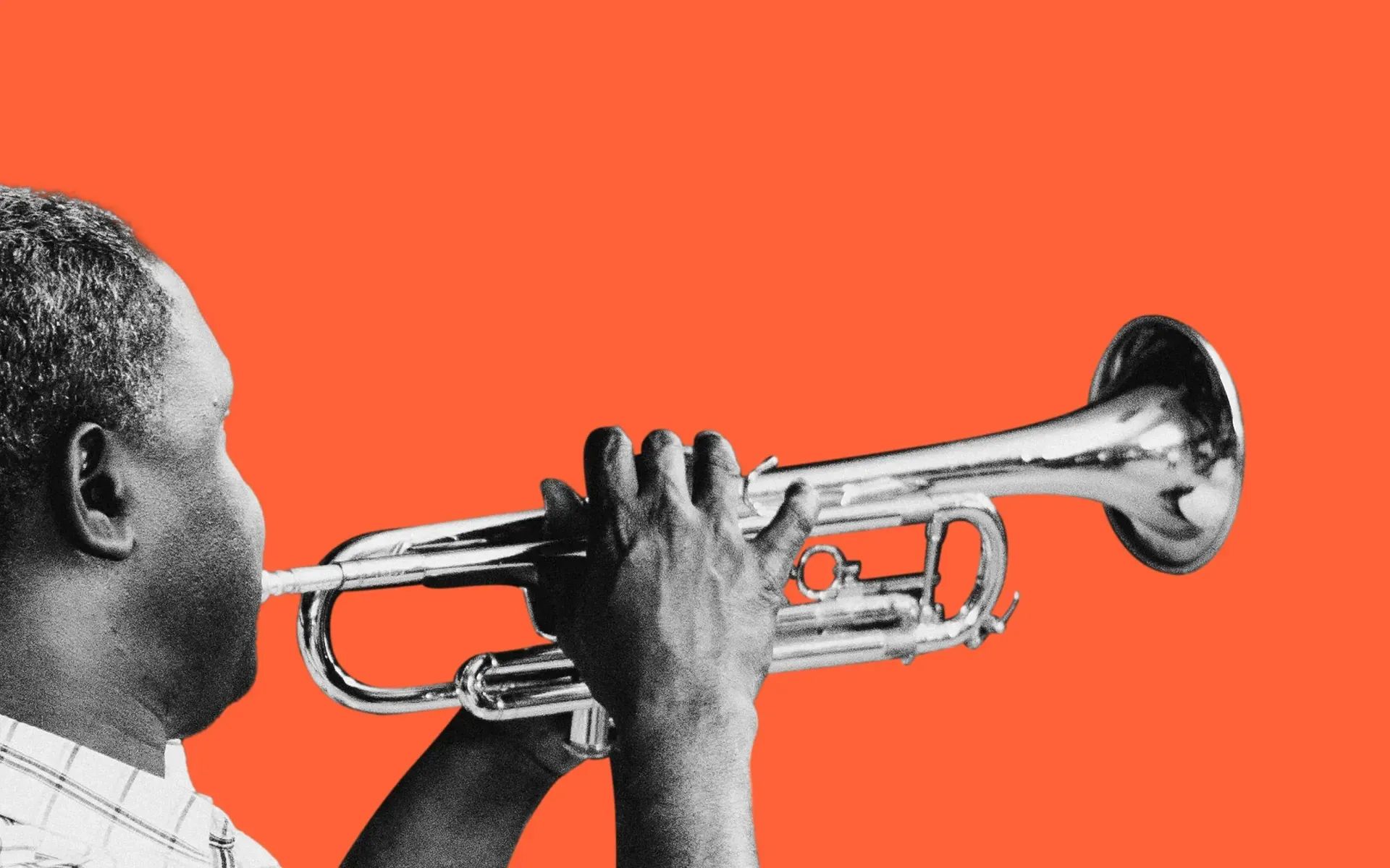 A man playing the trumpet