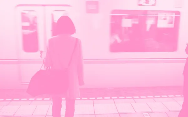 Woman waiting for the train