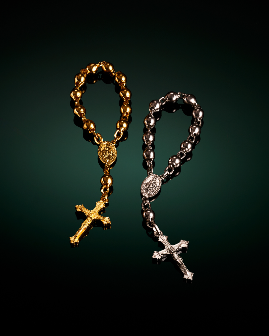 Menē 24k gold and pure platinum Palm Rosary