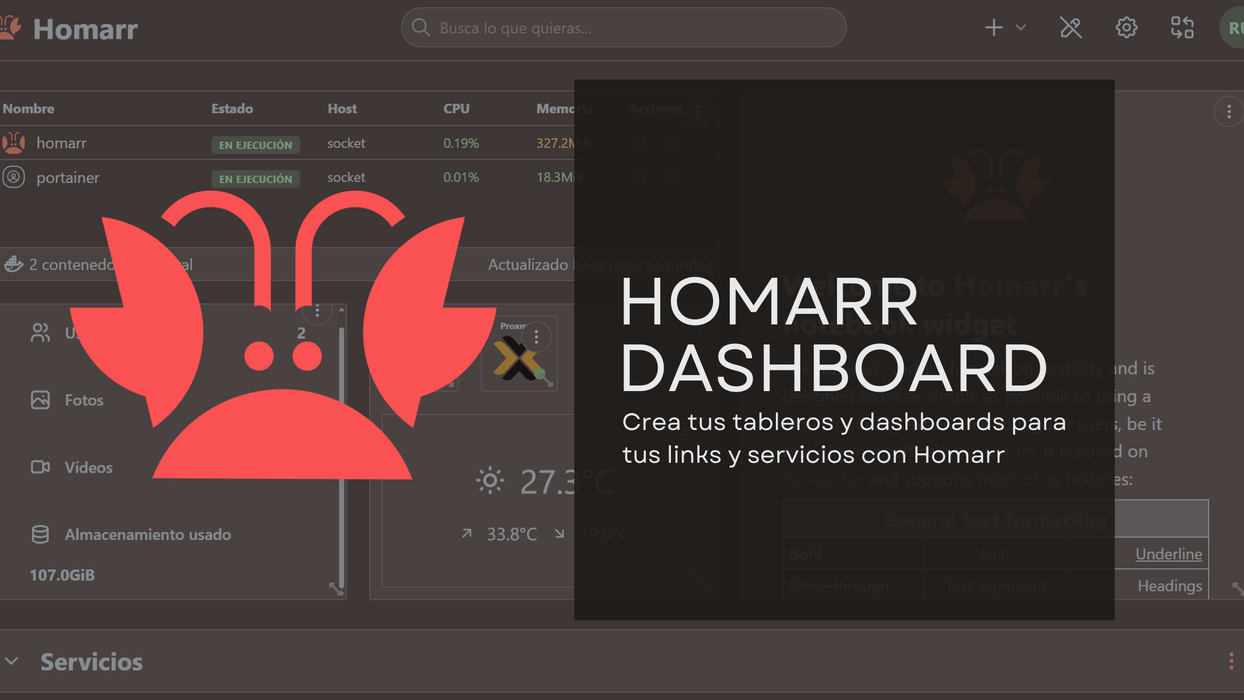 Organiza tu Homelab con Homarr Dashboard