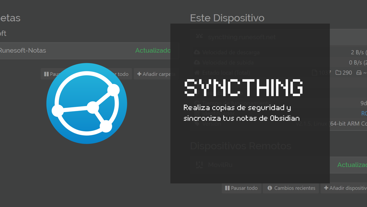Sincroniza tus notas de Obsidian con Syncthing