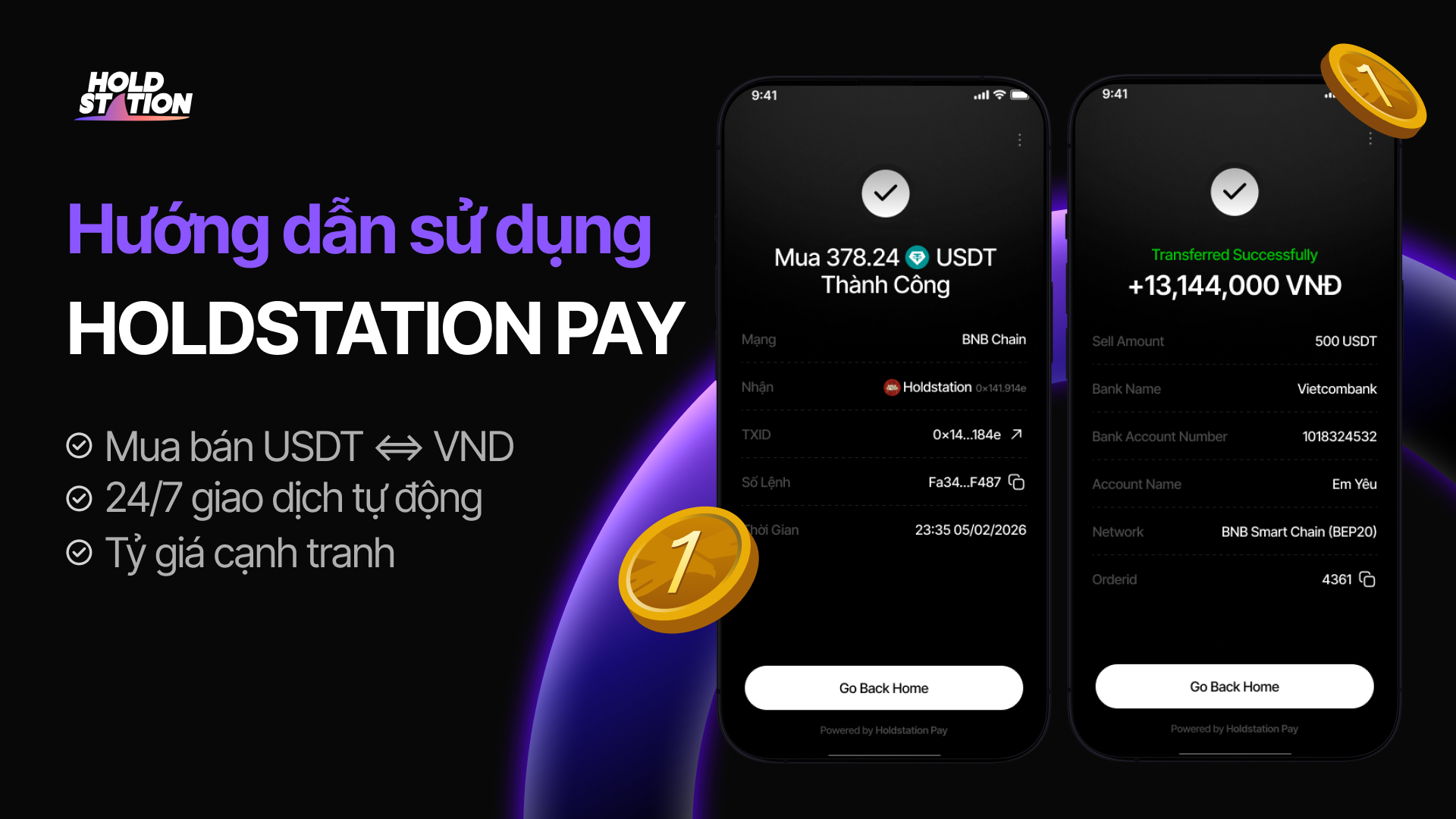 Holdstation Pay Là Gì? Hướng Dẫn Mua Bán Stablecoin Bằng VND Trực Tiếp Trên Ví