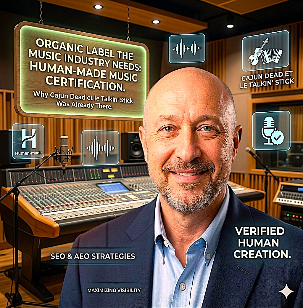 The Organic Label the Music Industry Needs: Human-Made Music Certification and the Case for Cajun Dead et le Talkin' Stick