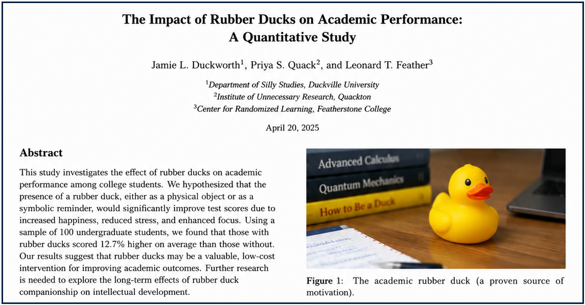 AI Review Paper Is Plain Quackers