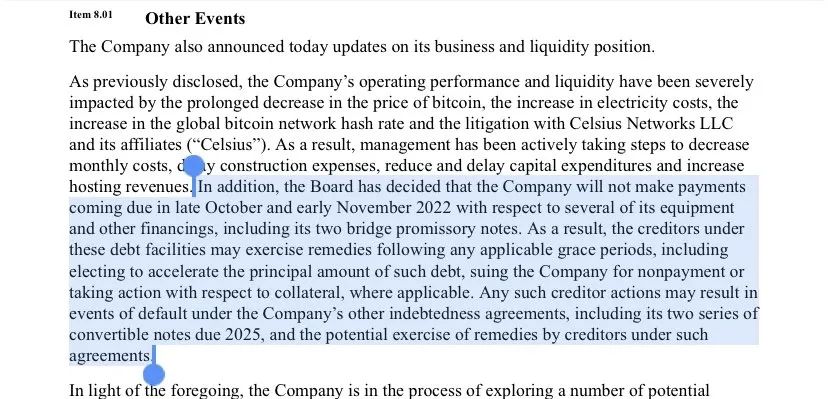 World's Largest Bitcoin Mining Firm 'Core Scientific' Says It May Run Out of Cash: Halts Debt Payments Amid Solvency Risk
