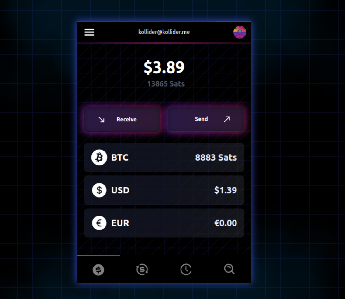 Kollider Wallet: Browser-based Lightning & Nostr Extension