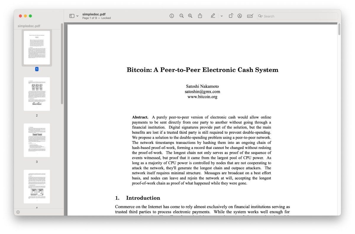 Bitcoin Whitepaper Removed In The Upcoming MacOS Update