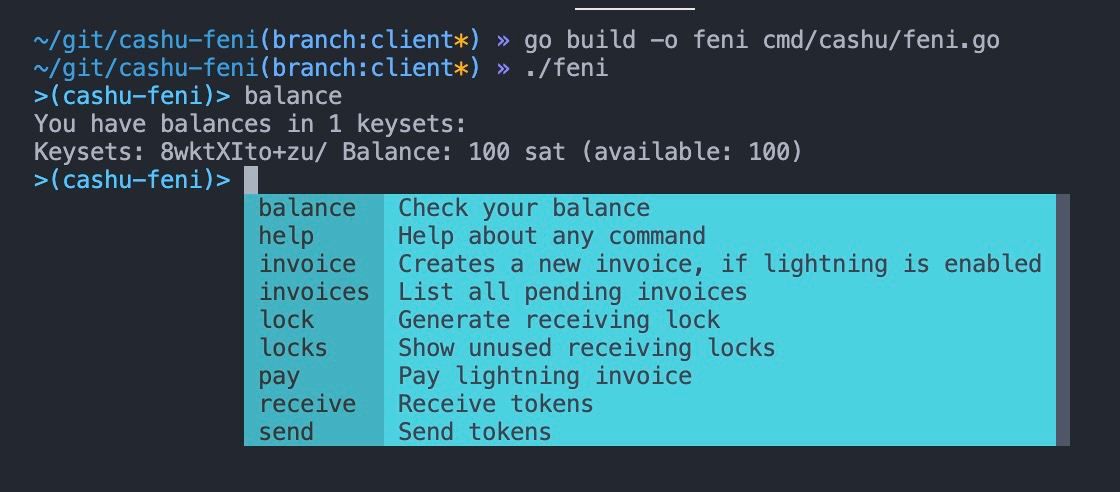 Feni v0.1.8: Cashu Wallet & Mint Implementation in Golang