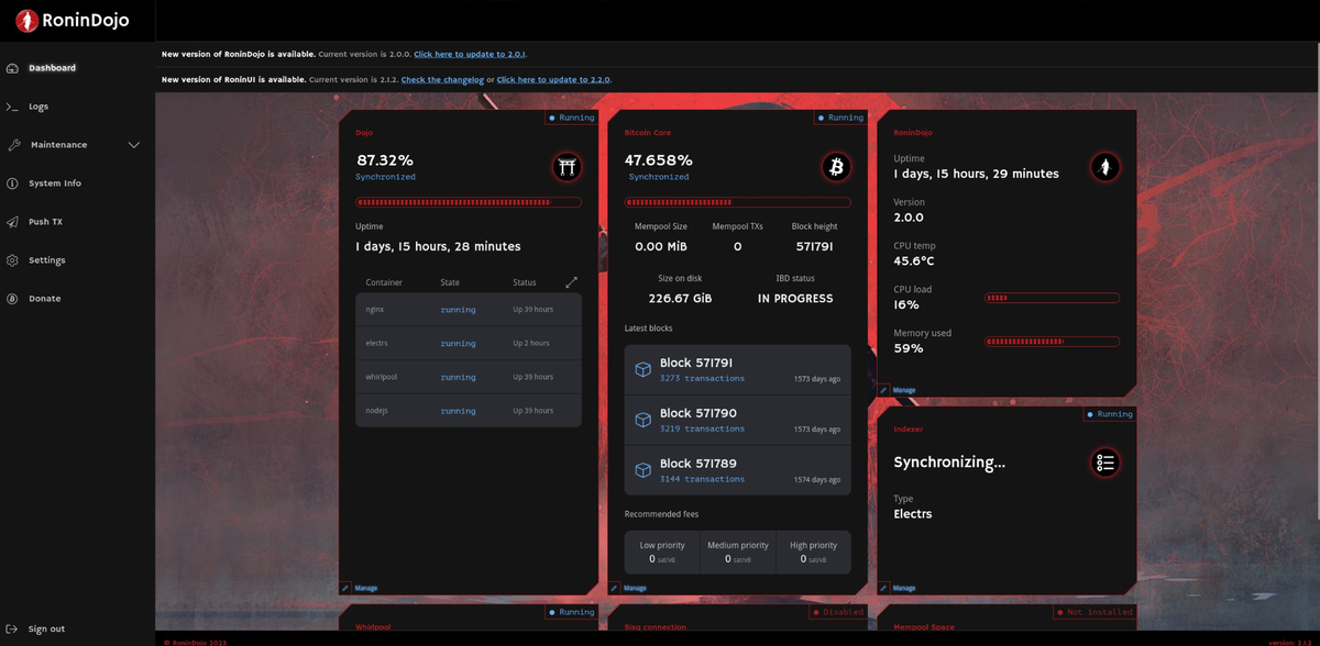 RoninDojo v2.0.1 Released