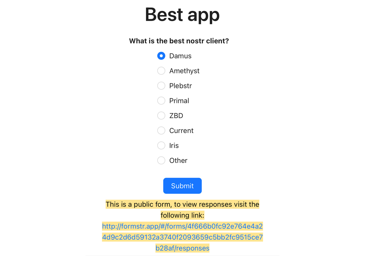 Formstr: Free and Open Source Alternative to Google Forms
