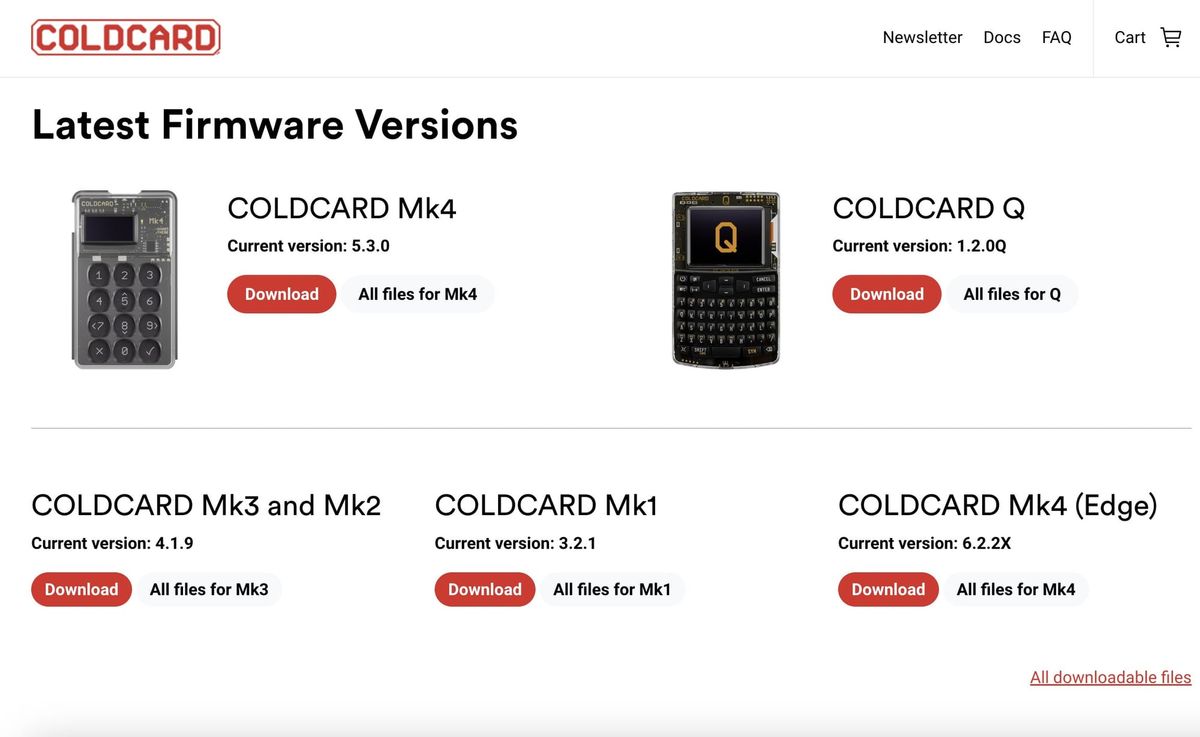 COLDCARD Mk4 v5.3.0 and Q v1.2.0Q: Shared Codebase