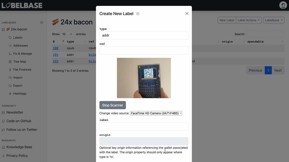 Labelbase v2.2.2: Integrated QR Code Scanner