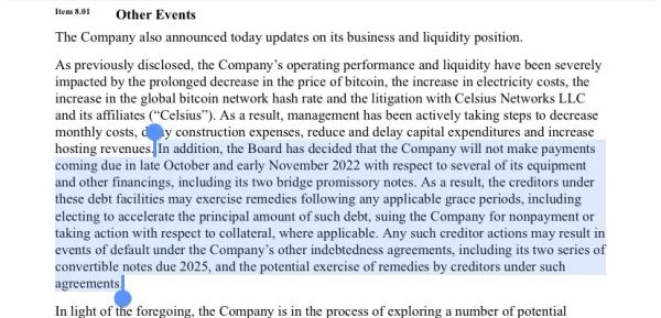 World's Largest Bitcoin Mining Firm 'Core Scientific' Says It May Run Out of Cash: Halts Debt Payments Amid Solvency Risk