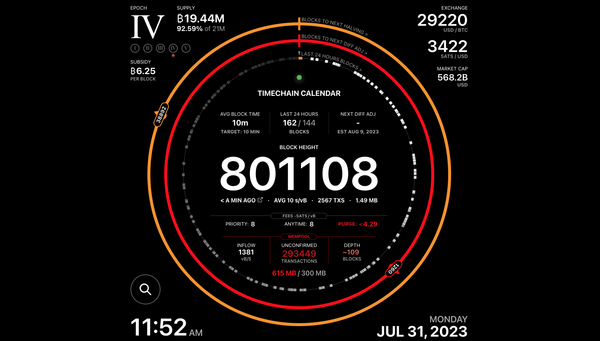 Timechain Calendar v0.3: Last 24 Hours of Blocks, Improved Layout & More