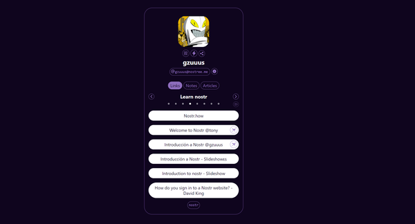 Nostree v0.1.2: Linktree Style Nostr Client