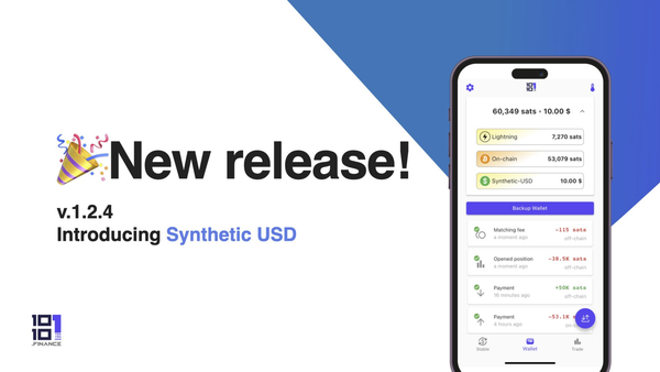 10101 iOS v1.2.5: Non-Custodial Synthetic USD Using DLCs on Lightning Network