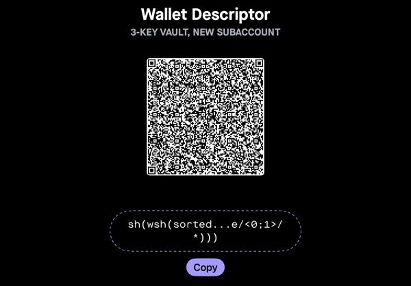 Casa Added Support for Bitcoin Wallet Descriptors