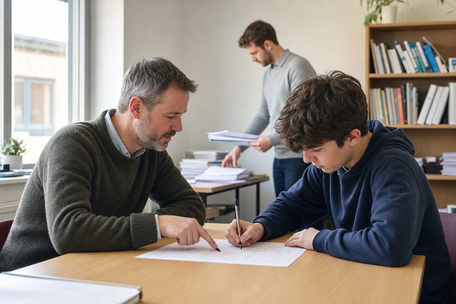Tutor and student beginning a lesson with the right practice material