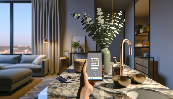 Airbnb guest scanning a QR code to chat with the host's AI assistant