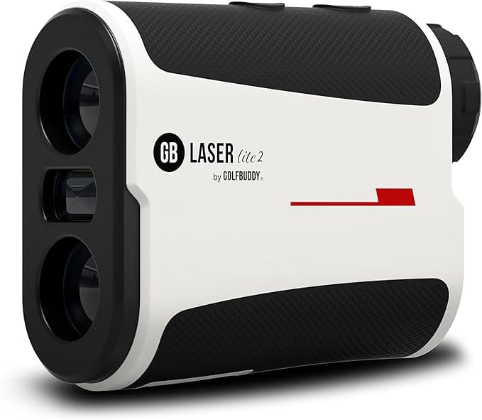 GolfBuddy Laser Lite 2 golf rangefinder with slope on/off functionality and carry case