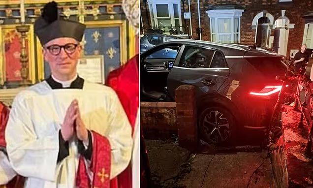 DRUNK VICAR CRASHES BISHOP'S £50,000 CAR INTO ARCHERS ACTRESS'S PARTNER'S VEHICLE