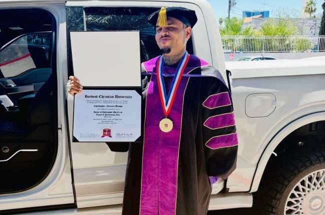 Chris Brown Got a Doctorate from a Christian University