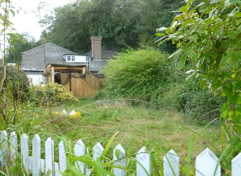 The site where the houses will be built next to the Globe Inn Marsh