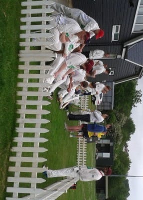 Rye's cricketers relaxing before the home game against stirlands