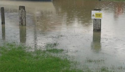 Deep water, the notice says....and its getting deeper