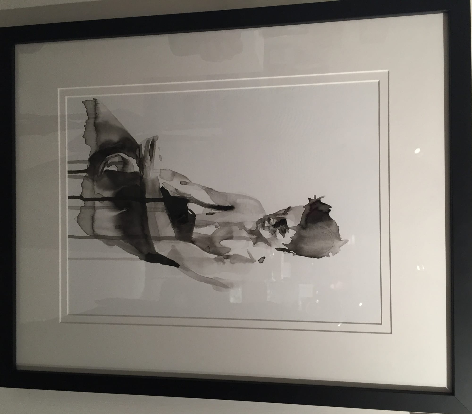 Daryl Balcombe's "Stretched", ink on paper