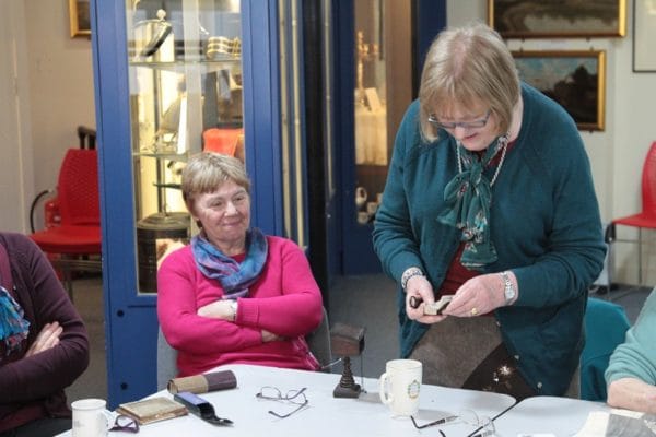 Miniature bible and stand from George V period.