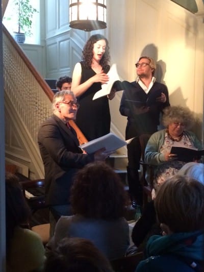 Celebrating Henry James - l to r Henry Goodman, Andy Rush, Carrie Quinlan, Jonathan Broadbent, Miriam Margolyes