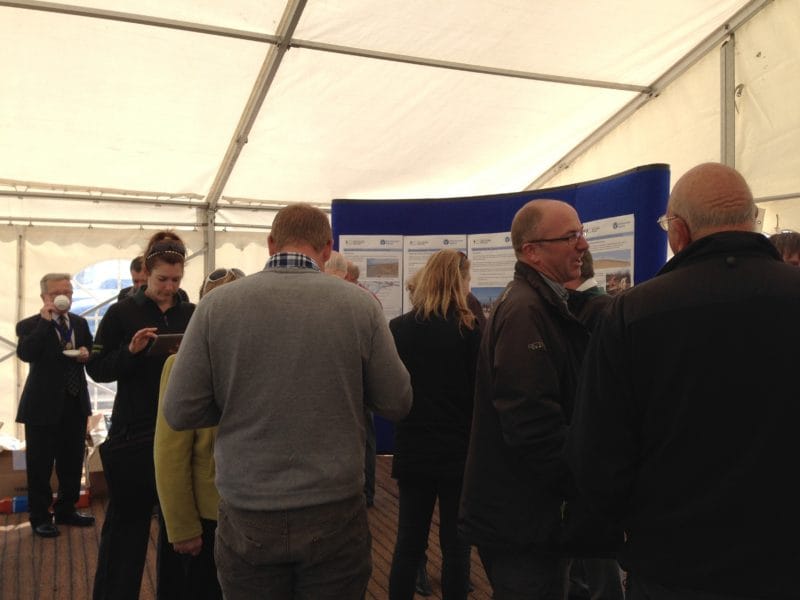 The serious part of the day - reception in the specially-erected marquee