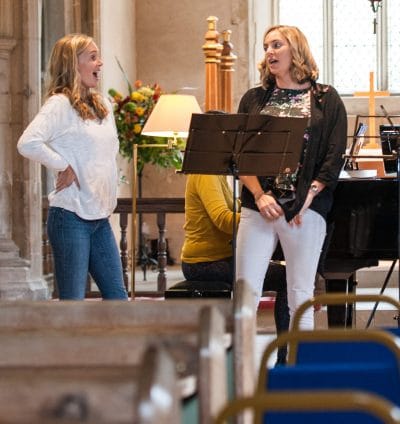 The Jones sisters during rehearsel