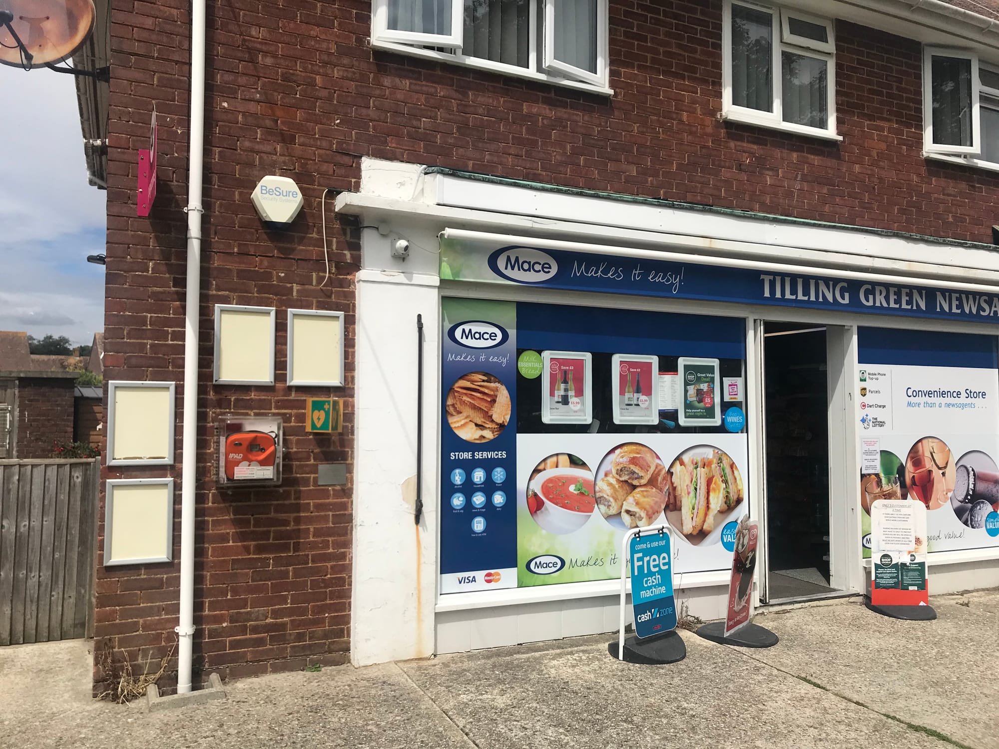 Outside Tilling Green Newsagents, 45 Lea Avenue.