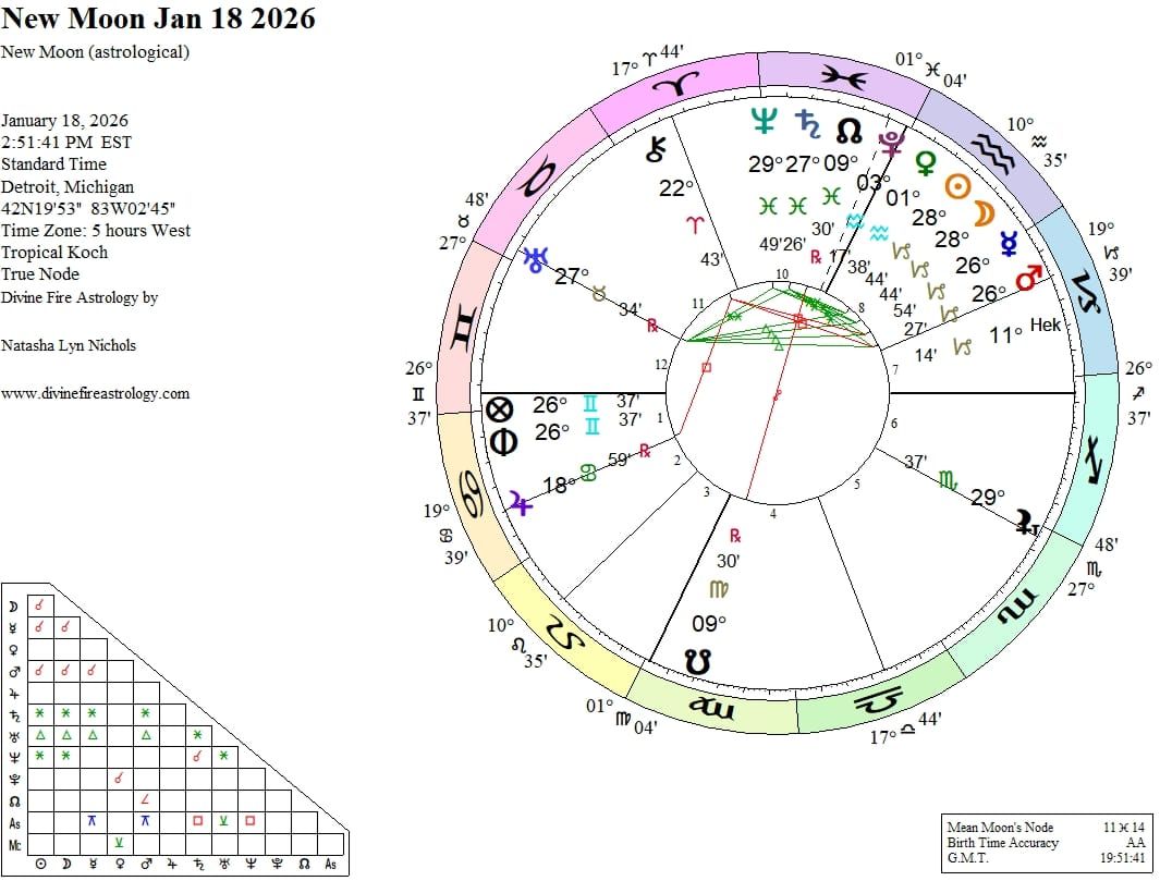 New Moon at 28 Capricorn 2026:  Comprehending the Weight of THE WORK