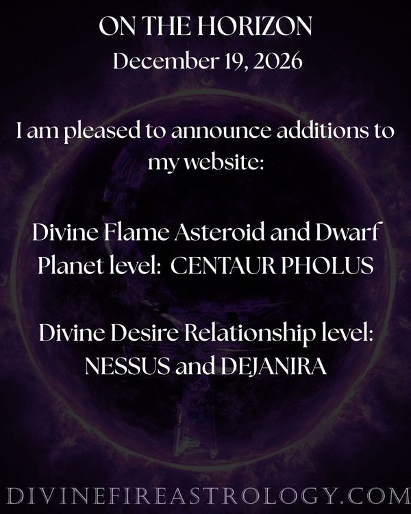 On the Horizon:  ANNOUNCEMENT