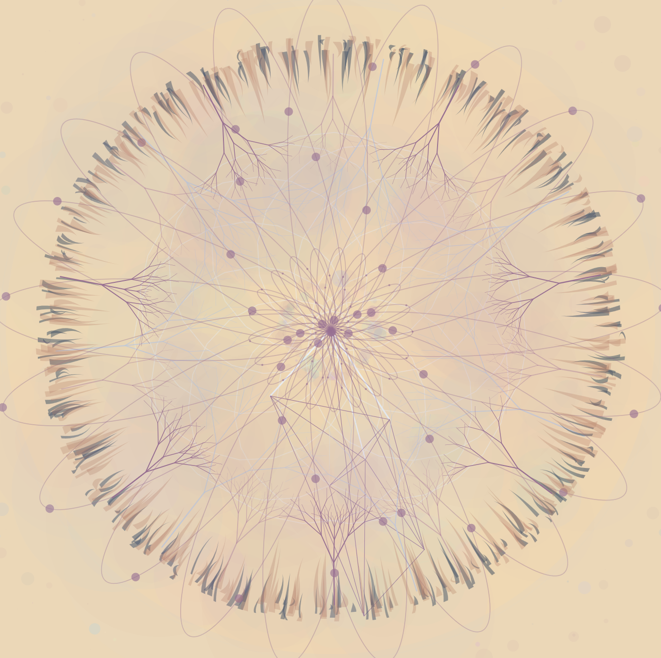 peach clock with atom-like orbits