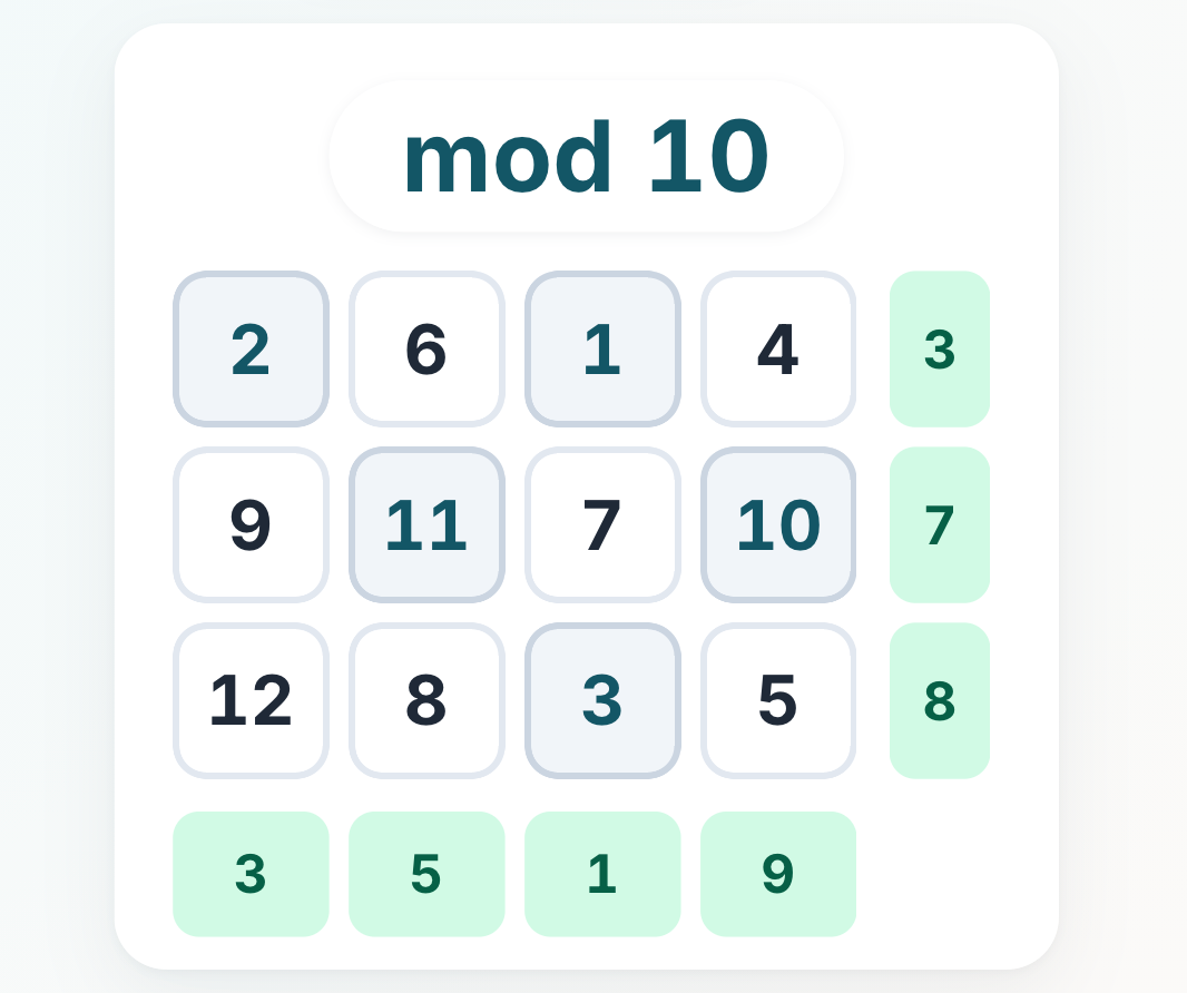 The solved puzzle. 