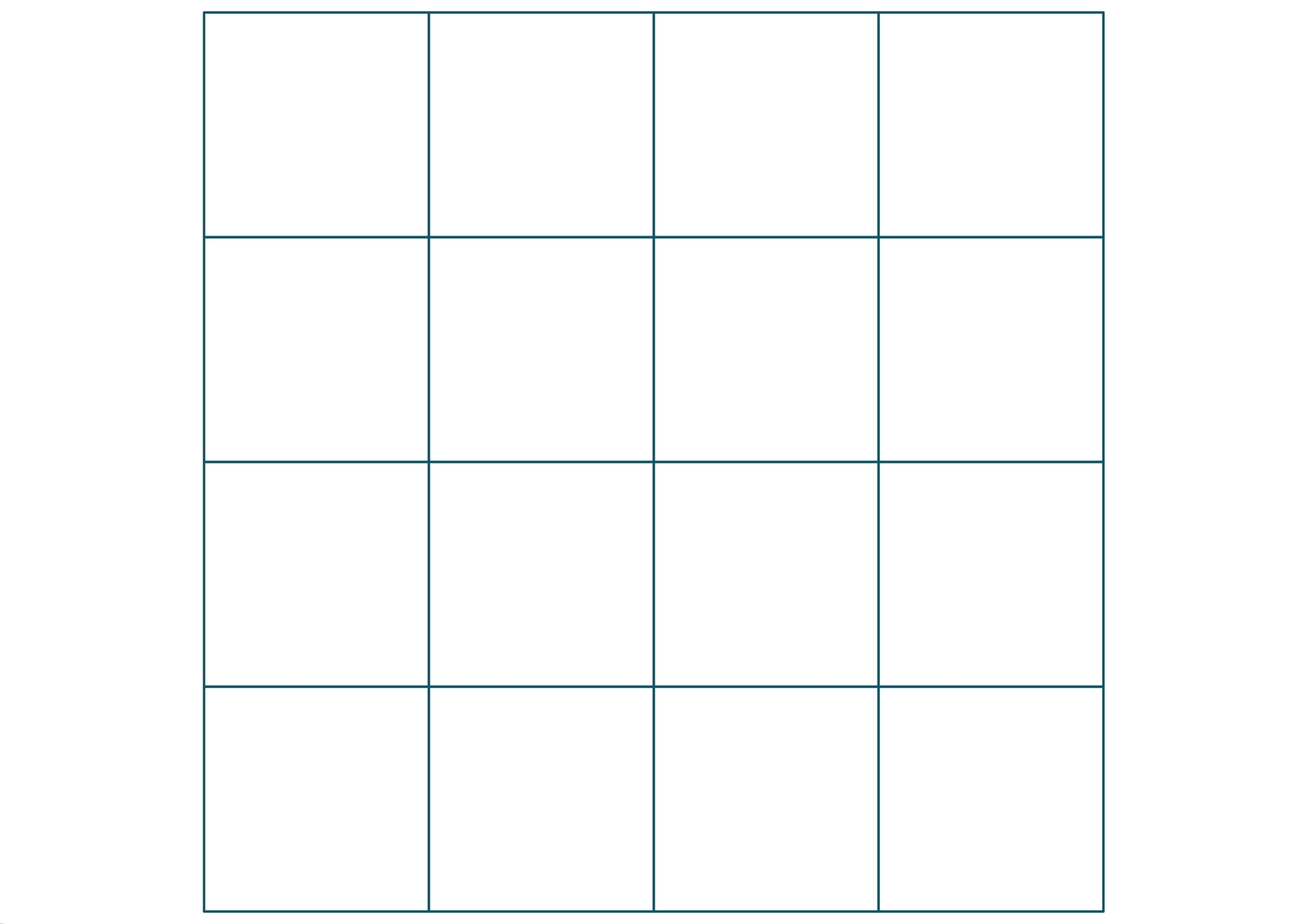 a square split into 4x4 squares